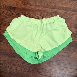 Green Women's Athletic Shorts